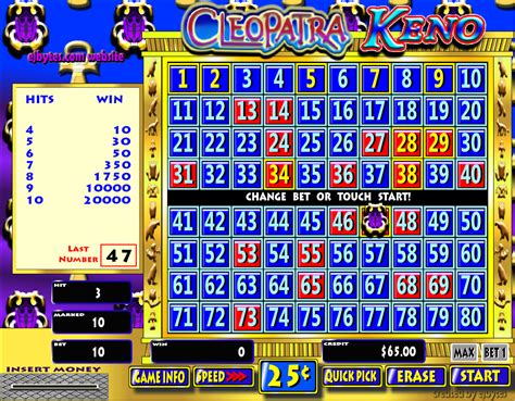 Cleopatra Keno Slots Online