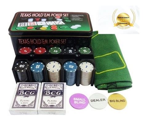 Kit Jogo Lata De Poker Com 200 Fichas