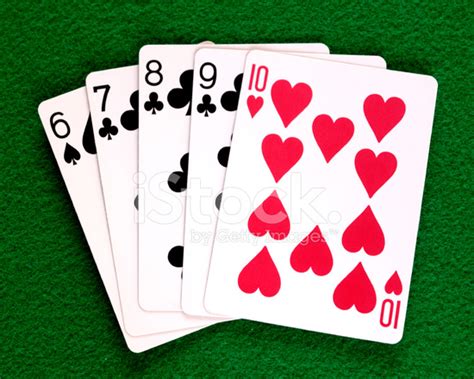 Maos De Poker Em Linha Reta Com Ace