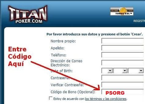 O Titan Poker Codigo De Bonus