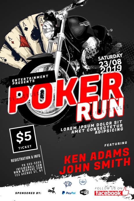 Poker Run Flyer Modelos