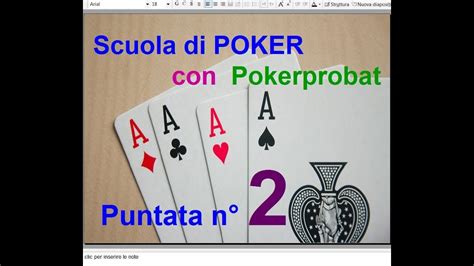 Poker Texas Hold Em Scuola