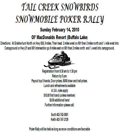 Snowmobile Poker Rally Regras